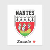 Wapenstaart van Nantes, Frankrijk Sticker (Vel)