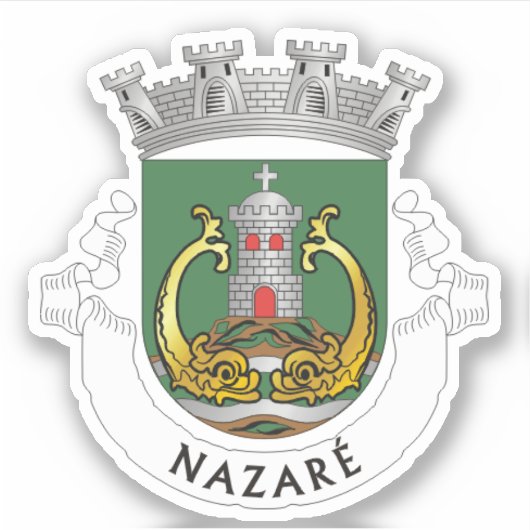 Wapenstaart van Nazaré, Portugal Sticker (Voorkant)
