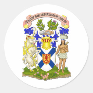 Wapenstaart van Nova Scotia Ronde Sticker