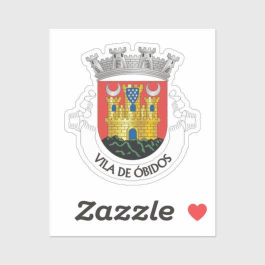 Wapenstaart van Óbidos, Portugal Sticker (Vel)