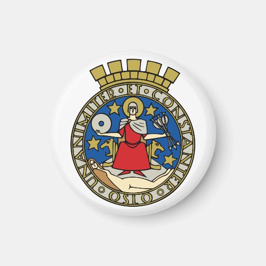 Wapenstaart van Oslo, Noorwegen Magneet (Voorkant)