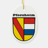 Wapenstaart van Pforzheim, Duitsland Keramisch Ornament (Achterkant)