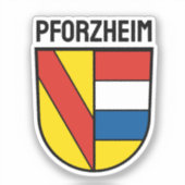 Wapenstaart van Pforzheim, Duitsland Sticker (Voorkant)