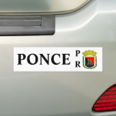 Wapenstaart van Ponce, Puerto Rico Bumpersticker (Op auto)