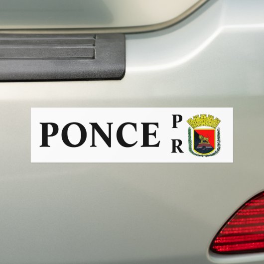 Wapenstaart van Ponce, Puerto Rico Bumpersticker (Op auto)