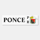 Wapenstaart van Ponce, Puerto Rico Bumpersticker (Voorkant)