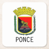 Wapenstaart van Ponce, Puerto Rico Kartonnen Onderzetters (Voorkant)