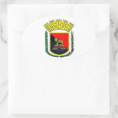 Wapenstaart van Ponce, Puerto Rico Ovale Sticker (Tas)