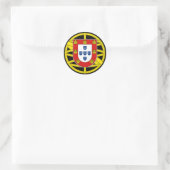 Wapenstaart van Portugal (Lesser Ca) Ronde Sticker (Tas)
