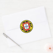 Wapenstaart van Portugal (Lesser Ca) Ronde Sticker (Envelop)