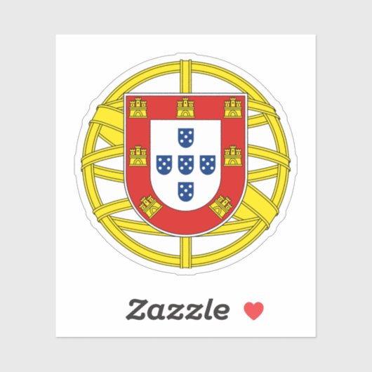 Wapenstaart van Portugal (Lesser Ca) Sticker (Vel)