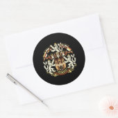 Wapenstaart van Praag Ronde Sticker (Envelop)