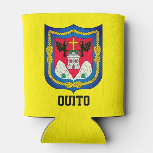 Wapenstaart van Quito, Ecuador Blikjeskoeler (Achterkant)