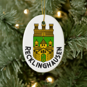 Wapenstaart van Recklinghausen, Duitsland Keramisch Ornament