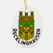 Wapenstaart van Recklinghausen, Duitsland Keramisch Ornament (Achterkant)