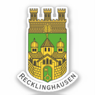 Wapenstaart van Recklinghausen, Duitsland Sticker