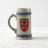 Wapenstaart van Regensburg, Duitsland Beer Stein Bierpul (Links)