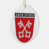 Wapenstaart van Regensburg, Duitsland Keramisch Ornament (Rechts)