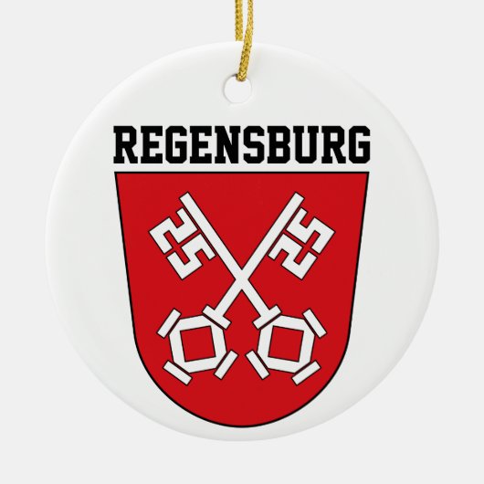 Wapenstaart van Regensburg, Duitsland Keramisch Ornament (Voorkant)