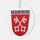 Wapenstaart van Regensburg, Duitsland Keramisch Ornament (Links)