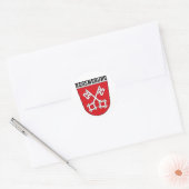 Wapenstaart van Regensburg, Duitsland Ronde Sticker (Envelop)