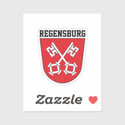 Wapenstaart van Regensburg, Duitsland Sticker (Vel)