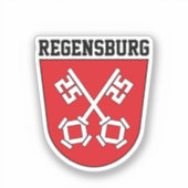 Wapenstaart van Regensburg, Duitsland Sticker (Voorkant)