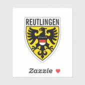 Wapenstaart van Reutlingen, Duitsland Sticker (Vel)