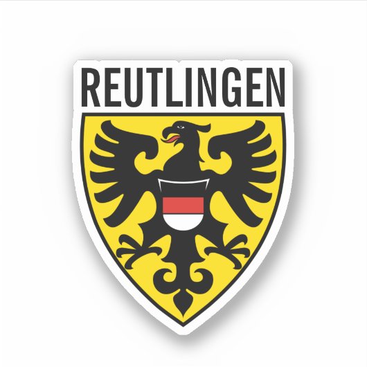 Wapenstaart van Reutlingen, Duitsland Sticker (Voorkant)