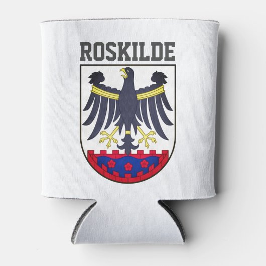 Wapenstaart van Roskilde, Denemarken-scheerglas Blikjeskoeler (Voorkant)