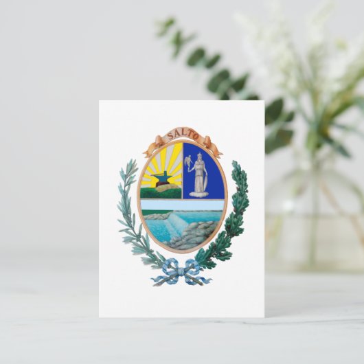 Wapenstaart van Salto, Uruguay-Briefkaart Briefkaart (Staand voorkant)