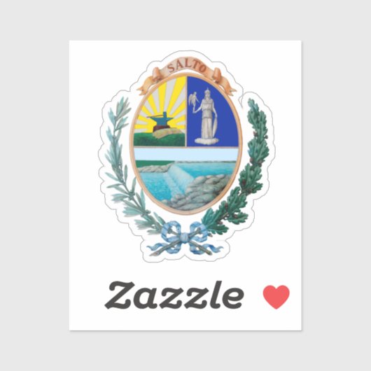 Wapenstaart van Salto, Uruguay Sticker (Vel)