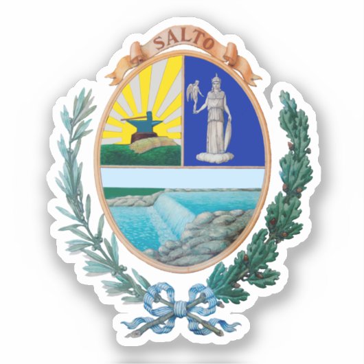 Wapenstaart van Salto, Uruguay Sticker (Voorkant)