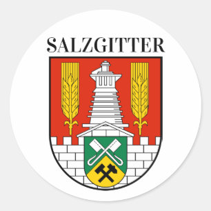 Wapenstaart van Salzgitter, Duitsland Ronde Sticker