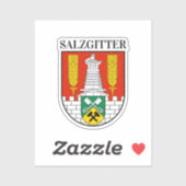Wapenstaart van Salzgitter, Duitsland Sticker (Vel)