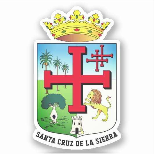 Wapenstaart van Santa Cruz de la Sierra (Bolivia) Sticker (Voorkant)