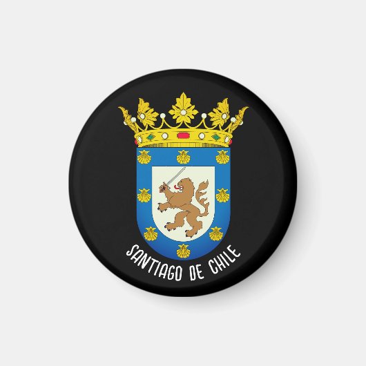 Wapenstaart van Santiago de Chili Magneet (Voorkant)