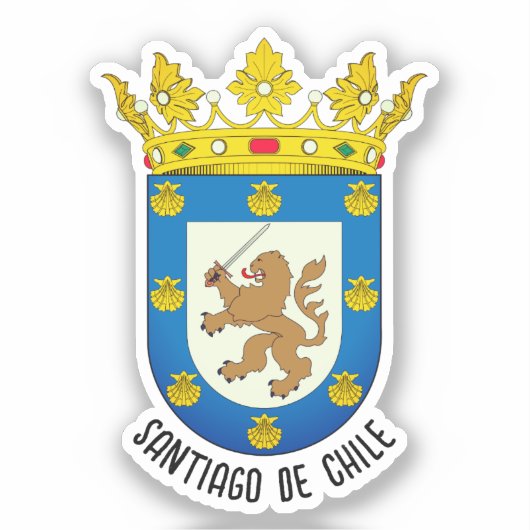 Wapenstaart van Santiago de Chili Sticker (Voorkant)