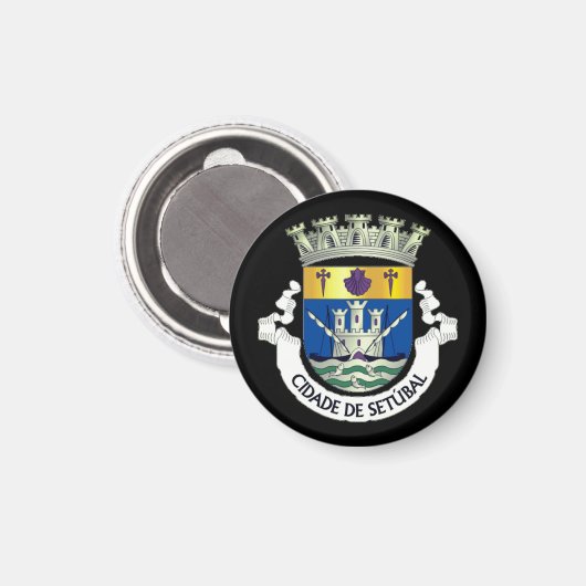 Wapenstaart van Setúbal, PORTUGAL Magneet (Voorkant / Achterkant)
