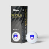 Wapenstaart van SLOVENIË Golfballen (Verpakking)