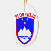 Wapenstaart van SLOVENIË Keramisch Ornament (Links)