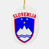 Wapenstaart van SLOVENIË Keramisch Ornament (Voorkant)