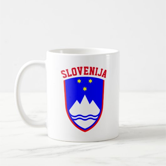 Wapenstaart van SLOVENIË Koffiemok (Links)