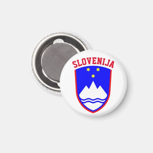 Wapenstaart van SLOVENIË Magneet (Voorkant / Achterkant)