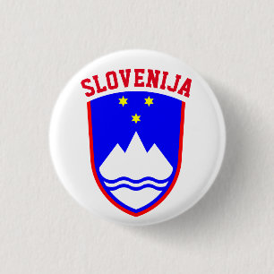 Wapenstaart van SLOVENIË Ronde Button 3,2 Cm
