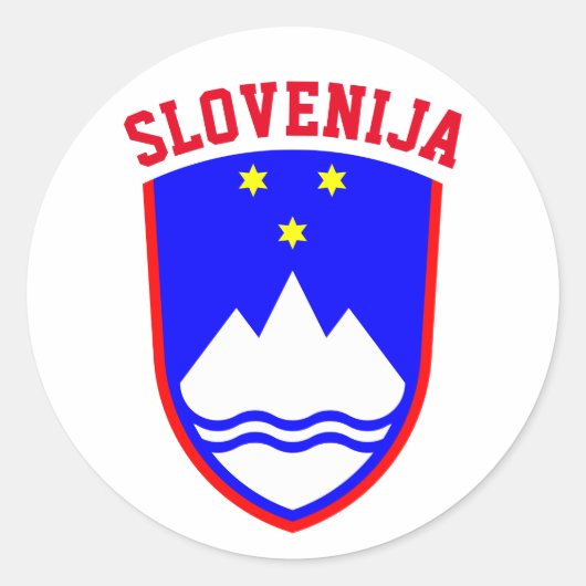 Wapenstaart van SLOVENIË Ronde Sticker (Voorkant)