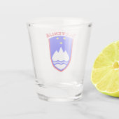 Wapenstaart van SLOVENIË Shot Glas (Achterkant)