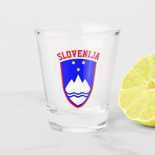 Wapenstaart van SLOVENIË Shot Glas (Voorkant)