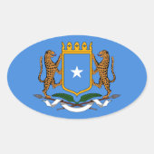 Wapenstaart van Somalië Ovale Sticker (Voorkant)