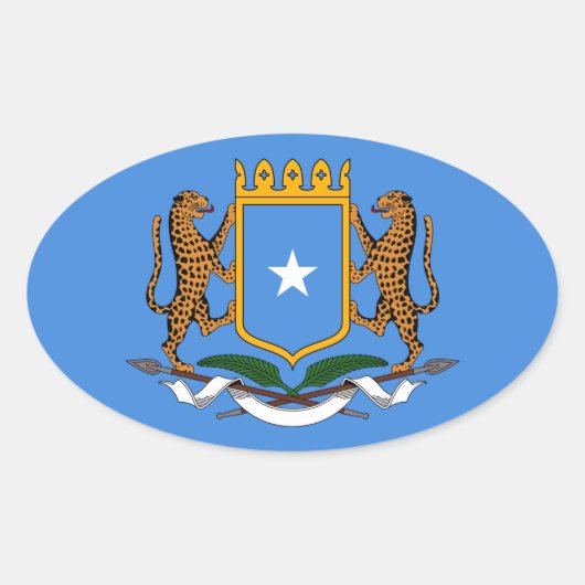 Wapenstaart van Somalië Ovale Sticker (Voorkant)